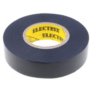 Tape: electrical insulating | W: 19mm | L: 20m | Thk: 0.19mm | black