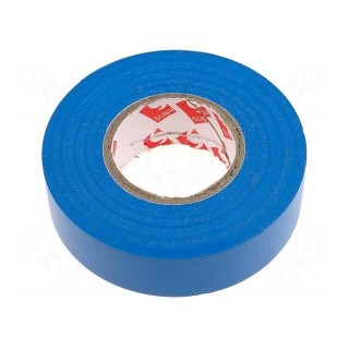 Tape: electrical insulating | W: 19mm | L: 25m | Thk: 130um | blue | 180%