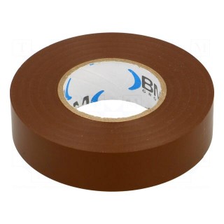 Tape: electrical insulating | W: 19mm | L: 25m | Thk: 0.15mm | brown
