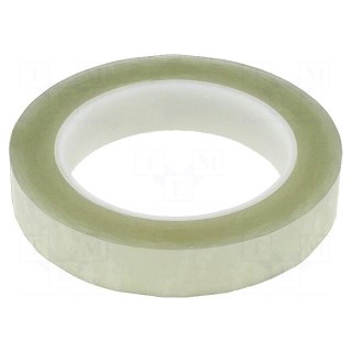 Tape: electrical insulating | W: 19mm | L: 66m | Thk: 0.063mm | acrylic