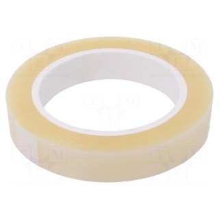 Tape: electrical insulating | W: 19mm | L: 66m | Thk: 0.06mm | silicone