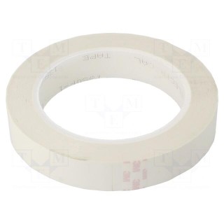 Tape: electrical insulating | W: 19mm | L: 66m | Thk: 0.063mm | white