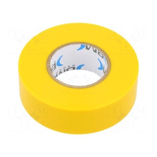 Tape: electrical insulating | W: 25mm | L: 25m | Thk: 0.15mm | yellow