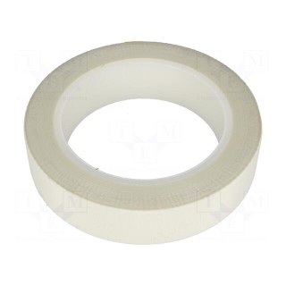 Tape: electrical insulating | W: 25mm | L: 33m | Thk: 180um | white | 5%