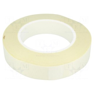 Tape: electrical insulating | W: 25mm | L: 50m | Thk: 0.165mm | white