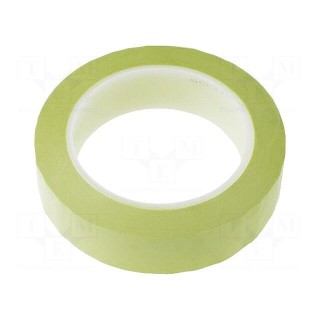 Tape: electrical insulating | W: 25mm | L: 66m | Thk: 0.063mm | yellow