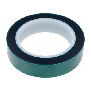 Tape: electrical insulating | W: 25mm | L: 66m | Thk: 0.06mm | green