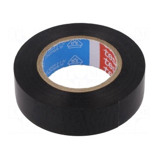 Tape: electrical insulating | W: 19mm | L: 33m | Thk: 0.15mm | black