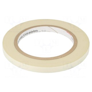 Tape: electrical insulating | W: 9mm | L: 33m | Thk: 0.177mm | white