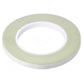 Tape: electrical insulating | W: 9mm | L: 50m | Thk: 0.17mm | white | 5%