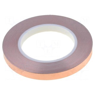 Tape: electrically conductive | W: 12mm | L: 33m | Thk: 0.08mm | acrylic