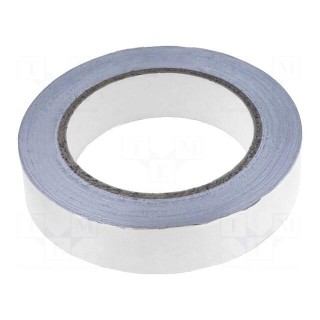 Tape: electrically conductive | W: 25mm | L: 33m | Thk: 0.088mm | 6%