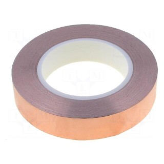Tape: electrically conductive | W: 25mm | L: 33m | Thk: 0.08mm | acrylic