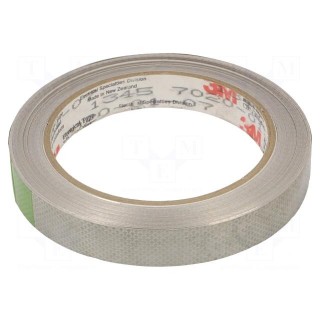 Tape: shielding | W: 15mm | L: 16.5m | Thk: 0.101mm | acrylic | copper