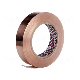 Tape: shielding | W: 19mm | L: 16.5m | Thk: 0.085mm | acrylic,conductive