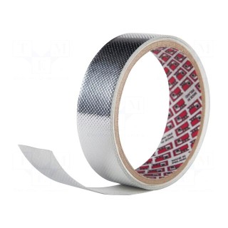 Tape: shielding | W: 25mm | L: 16.5m | Thk: 0.085mm | 30N/cm | max.155°C