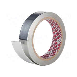 Tape: shielding | W: 25mm | L: 25m | Thk: 0.065mm | acrylic,conductive