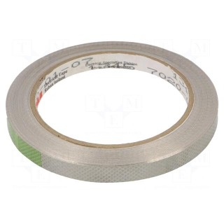 Tape: shielding | W: 9mm | L: 16.5m | Thk: 0.04mm | acrylic | copper