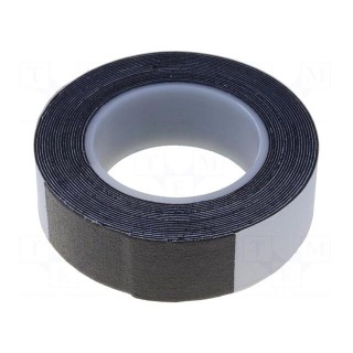 Tape: self-amalgamating | black | 19mm | L: 3m | Thk: 500um | -40÷90°C