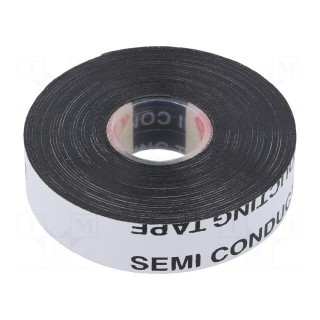 Tape: self-amalgamating | black | 19mm | L: 5m | Thk: 0.75mm | -40÷100°C