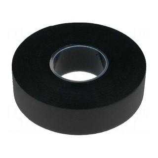 Tape: self-amalgamating | black | 25mm | L: 10m | Thk: 0.5mm | -40÷100°C