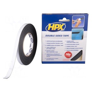 Tape: fixing | W: 12mm | L: 10m | Thk: 1.05mm | double-sided | acrylic