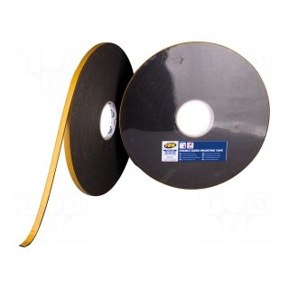 Tape: fixing | W: 12mm | L: 25m | Thk: 3mm | double-sided | anthracite