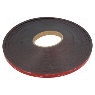 Tape: fixing | W: 12mm | L: 33m | Thk: 1.1mm | acrylic | black | Tmax: 149°C