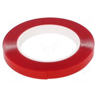 Tape: fixing | W: 12mm | L: 5.5m | Thk: 1mm | double-sided | acrylic