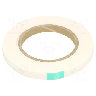 Tape: fixing | W: 12mm | L: 5.5m | Thk: 1mm | two-sided adhesive | white
