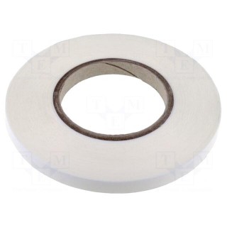 Tape: fixing | W: 12mm | L: 50m | Thk: 0.13mm | double-sided | acrylic