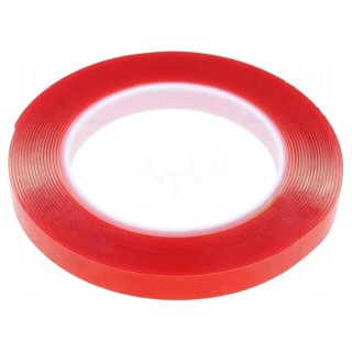 Tape: fixing | W: 12mm | L: 5m | Thk: 1mm | double-sided | acrylic | 3M-4910