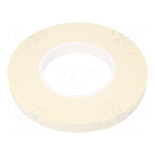Tape: fixing | W: 15mm | L: 11m | Thk: 1mm | two-sided adhesive | white