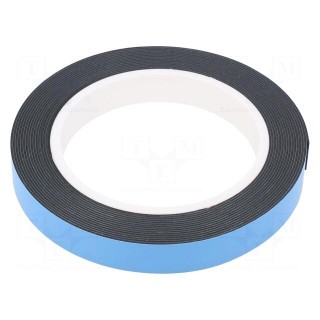 Tape: fixing | W: 15mm | L: 5m | Thk: 0.8mm | two-sided adhesive | acrylic