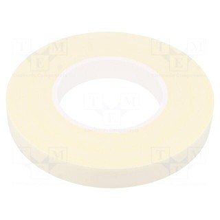 Tape: fixing | W: 19mm | L: 11m | Thk: 1mm | two-sided adhesive | white