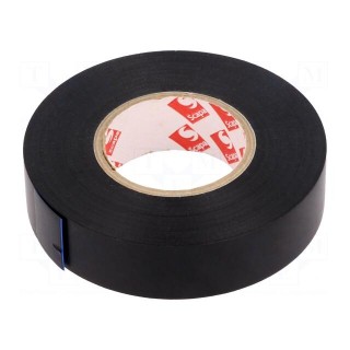 Tape: fixing | W: 19mm | L: 33m | Thk: 0.11mm | black | -30÷105°C | 180%