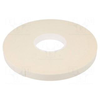 Tape: fixing | W: 19mm | L: 33m | Thk: 1mm | two-sided adhesive | white