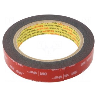 Tape: fixing | W: 19mm | L: 5.5m | Thk: 0.6mm | acrylic | 93°C,max.149°C