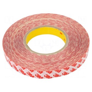 Tape: fixing | W: 19mm | L: 50m | Thk: 200um | double-sided | transparent