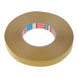 Tape: fixing | W: 19mm | L: 50m | Thk: 225um | double-sided | white | 20%