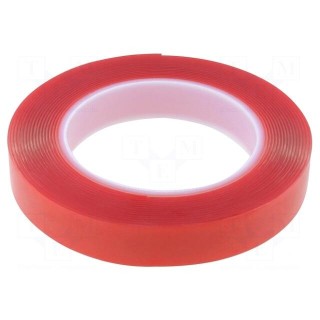 Tape: fixing | W: 19mm | L: 5m | Thk: 1mm | double-sided | acrylic | 3M-4910