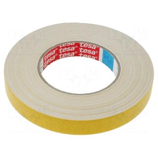 Tape: fixing | W: 19mm | L: 5m | Thk: 1.15mm | double-sided | acrylic | 80°C