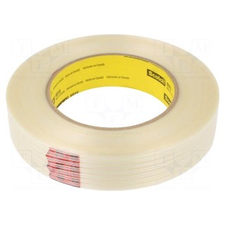 Tape: fixing | W: 24mm | L: 55m | Thk: 0.15mm | synthetic rubber | 3%