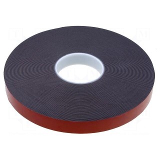 Tape: fixing | W: 25mm | L: 33m | Thk: 1100um | double-sided | acrylic