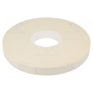 Tape: fixing | W: 25mm | L: 33m | Thk: 1mm | two-sided adhesive | white