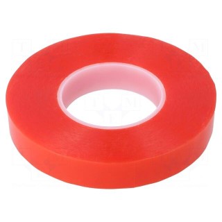 Tape: fixing | W: 25mm | L: 50m | Thk: 0.22mm | modified acryl | red