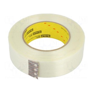 Tape: fixing | W: 36mm | L: 55m | Thk: 0.15mm | synthetic rubber | 3%