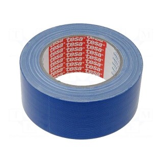 Tape: fixing | W: 50mm | L: 50m | Thk: 0.26mm | natural rubber | blue | 9%