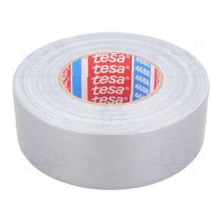 Tape: fixing | W: 50mm | L: 50m | Thk: 0.26mm | natural rubber | silver