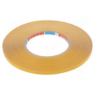 Tape: fixing | W: 6mm | L: 50m | Thk: 225um | double-sided | white | 60°C